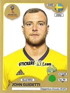 Cromo John Guidetti - FIFA World Cup Russia 2018. Gold edition - Panini