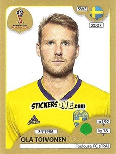 Sticker Ola Toivonen - FIFA World Cup Russia 2018. Gold edition - Panini