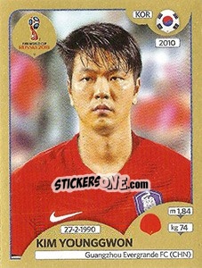 Sticker Kim Younggwon - FIFA World Cup Russia 2018. Gold edition - Panini