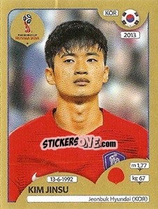 Figurina Kim Jinsu - FIFA World Cup Russia 2018. Gold edition - Panini