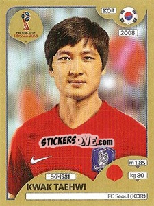 Sticker Kwak Taehwi - FIFA World Cup Russia 2018. Gold edition n. 497 - Panini