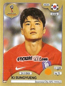 Sticker Ki Sung-yueng - FIFA World Cup Russia 2018. Gold edition n. 502 - Panini