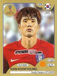 Cromo Han Kookyoung - FIFA World Cup Russia 2018. Gold edition - Panini