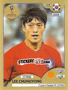 Sticker Lee Chungyong - FIFA World Cup Russia 2018. Gold edition n. 505 - Panini