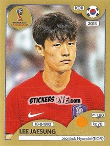 Sticker Lee Jaesung - FIFA World Cup Russia 2018. Gold edition n. 507 - Panini