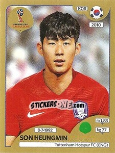 Cromo Son Heungmin - FIFA World Cup Russia 2018. Gold edition - Panini