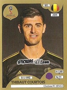 Sticker Thibaut Courtois - FIFA World Cup Russia 2018. Gold edition - Panini