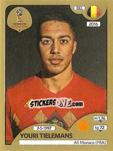 Sticker Youri Tielemans - FIFA World Cup Russia 2018. Gold edition - Panini