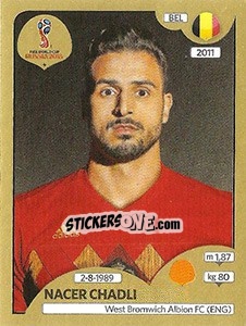Sticker Nacer Chadli - FIFA World Cup Russia 2018. Gold edition - Panini