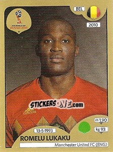 Sticker Romelu Lukaku - FIFA World Cup Russia 2018. Gold edition - Panini