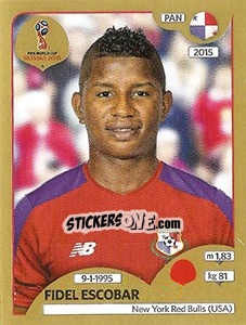 Sticker Fidel Escobar - FIFA World Cup Russia 2018. Gold edition n. 537 - Panini