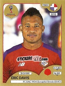 Sticker Eric Davis - FIFA World Cup Russia 2018. Gold edition n. 540 - Panini