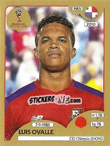 Sticker Luis Ovalle - FIFA World Cup Russia 2018. Gold edition n. 541 - Panini