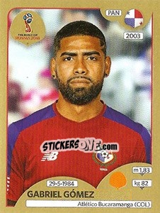 Sticker Gabriel Gómez - FIFA World Cup Russia 2018. Gold edition n. 543 - Panini