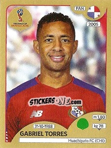Sticker Gabriel Torres - FIFA World Cup Russia 2018. Gold edition n. 549 - Panini