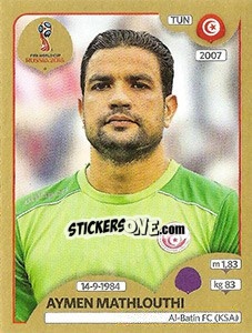 Sticker Aymen Mathlouthi - FIFA World Cup Russia 2018. Gold edition - Panini