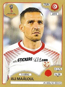 Sticker Ali Maâloul - FIFA World Cup Russia 2018. Gold edition - Panini