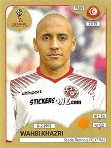 Figurina Wahbi Khazri - FIFA World Cup Russia 2018. Gold edition - Panini