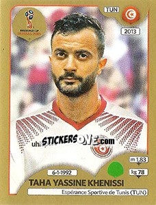 Figurina Taha Yassine Khenissi - FIFA World Cup Russia 2018. Gold edition - Panini