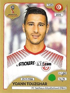 Cromo Yoann Touzghar - FIFA World Cup Russia 2018. Gold edition - Panini