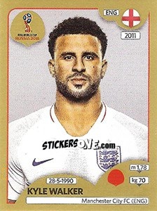 Figurina Kyle Walker - FIFA World Cup Russia 2018. Gold edition - Panini