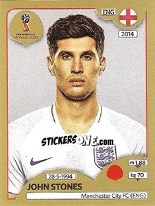 Sticker John Stones - FIFA World Cup Russia 2018. Gold edition - Panini