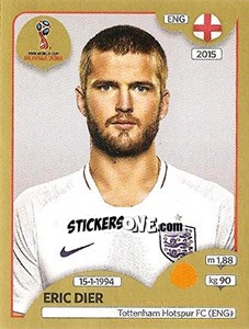 Figurina Eric Dier - FIFA World Cup Russia 2018. Gold edition - Panini