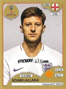 Sticker Adam Lallana - FIFA World Cup Russia 2018. Gold edition - Panini