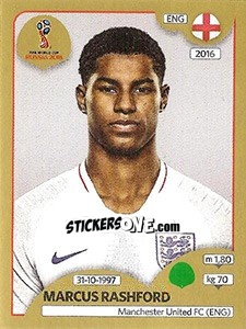 Figurina Marcus Rashford - FIFA World Cup Russia 2018. Gold edition - Panini