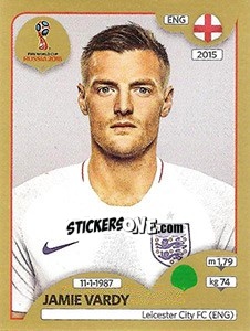 Sticker Jamie Vardy - FIFA World Cup Russia 2018. Gold edition - Panini