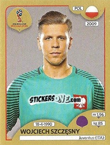 Sticker Wojciech Szczęsny - FIFA World Cup Russia 2018. Gold edition - Panini