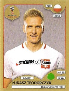 Sticker Lukasz Teodorczyk - FIFA World Cup Russia 2018. Gold edition - Panini