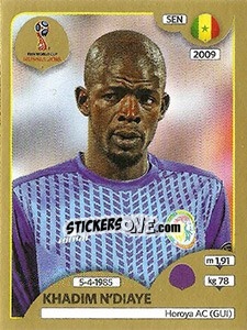 Sticker Khadim N'Diaye - FIFA World Cup Russia 2018. Gold edition - Panini