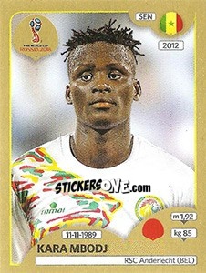 Cromo Kara Mbodji - FIFA World Cup Russia 2018. Gold edition - Panini