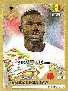 Sticker Kalidou Koulibaly - FIFA World Cup Russia 2018. Gold edition n. 617 - Panini