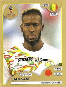 Sticker Salif Sané - FIFA World Cup Russia 2018. Gold edition - Panini