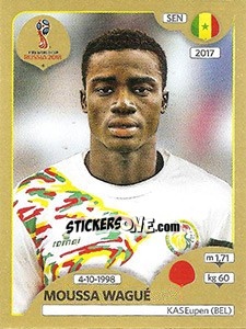 Sticker Moussa Wagué - FIFA World Cup Russia 2018. Gold edition - Panini