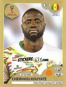 Sticker Cheikhou Kouyaté - FIFA World Cup Russia 2018. Gold edition - Panini