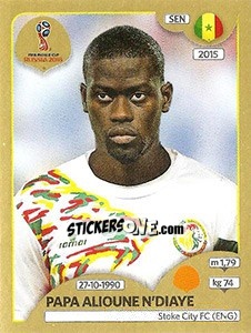 Sticker Pape Alioune N'Diaye - FIFA World Cup Russia 2018. Gold edition - Panini