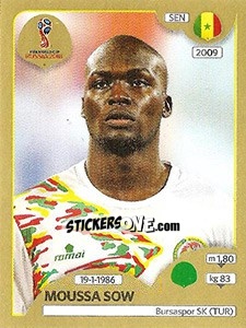 Sticker Moussa Sow - FIFA World Cup Russia 2018. Gold edition - Panini