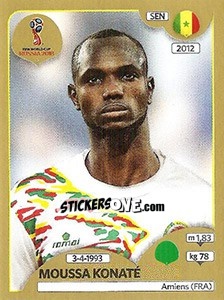 Sticker Moussa Konaté - FIFA World Cup Russia 2018. Gold edition - Panini
