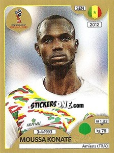 Figurina Moussa Konaté - FIFA World Cup Russia 2018. Gold edition - Panini