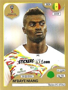 Figurina M'Baye Niang - FIFA World Cup Russia 2018. Gold edition - Panini