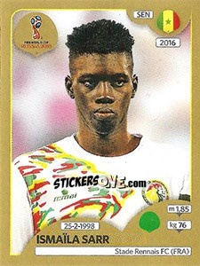 Figurina Ismaïla Sarr - FIFA World Cup Russia 2018. Gold edition - Panini