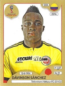 Cromo Davinson Sánchez - FIFA World Cup Russia 2018. Gold edition - Panini