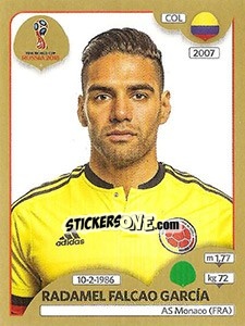 Figurina Radamel Falcao Garcia - FIFA World Cup Russia 2018. Gold edition - Panini