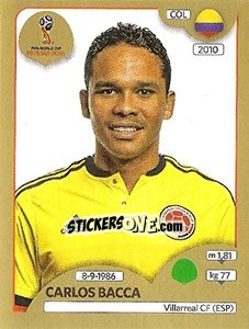 Cromo Carlos Bacca - FIFA World Cup Russia 2018. Gold edition - Panini