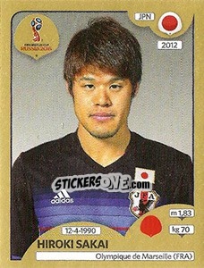 Figurina Hiroki Sakai - FIFA World Cup Russia 2018. Gold edition - Panini