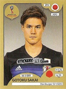 Figurina Gōtoku Sakai - FIFA World Cup Russia 2018. Gold edition - Panini