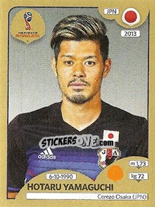 Sticker Hotaru Yamaguchi - FIFA World Cup Russia 2018. Gold edition n. 662 - Panini